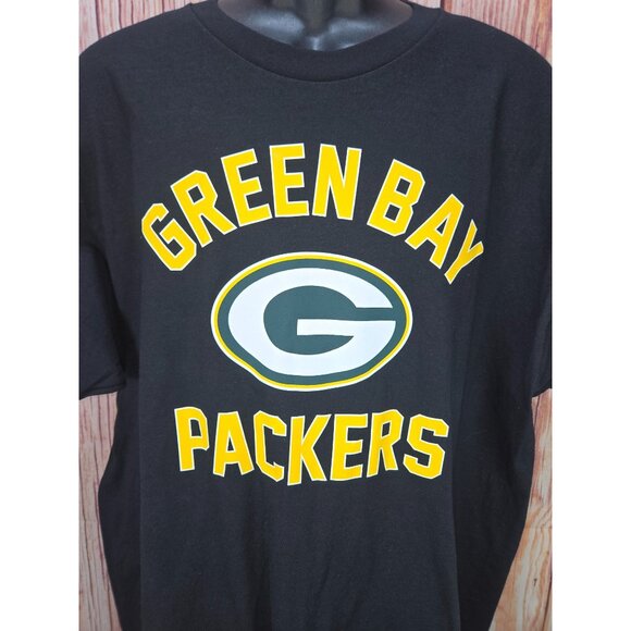 Green Bay Packers NFL Team Apparel Black T-Shirt XL - Picture 3 of 6